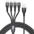 4 in 1 66W 6A USB to 8 Pin + Micro USB + Dual USB-C / Type-C Fast Charging Data Cable, Cable Length: 2m