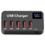 988A Multi-function DC 12V 5 Ports USB Digital Display Fast Charger