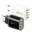 QC-04 QC3.0 + 3 x USB2.0 Multi-ports Charger with 3A USB to 8 Pin Data Cable, EU Plug