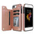 For iPhone XR Retro PU Leather Case Multi Card Holders Phone Case