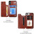 For iPhone XR Retro PU Leather Case Multi Card Holders Phone Case