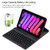A06 Detachable Lambskin Texture Ultra-thin TPU Bluetooth Keyboard Leather Tablet Case with Stand For iPad mini 6