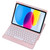 F10B 360 Rotation Acrylic Transparent Bluetooth Keyboard Leather Case