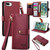 Love Zipper Lanyard Leather Phone Case