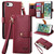 Love Zipper Lanyard Leather Phone Case