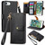 Love Zipper Lanyard Leather Phone Case