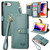 Love Zipper Lanyard Leather Phone Case