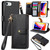 Love Zipper Lanyard Leather Phone Case