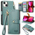 Love Zipper Lanyard Leather Phone Case