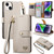 Love Zipper Lanyard Leather Phone Case