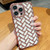 Woven Grid 3D Electroplating Laser Engraving Phone Case