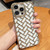 Woven Grid 3D Electroplating Laser Engraving Phone Case