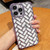 Woven Grid 3D Electroplating Laser Engraving Phone Case