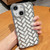 Woven Grid 3D Electroplating Laser Engraving Phone Case