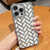 Woven Grid 3D Electroplating Laser Engraving Phone Case