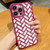 Woven Grid 3D Electroplating Laser Engraving Phone Case