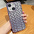 Woven Grid 3D Electroplating Laser Engraving Glitter Paper Phone Case