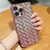 Woven Grid 3D Electroplating Laser Engraving Glitter Paper Phone Case