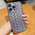 Woven Grid 3D Electroplating Laser Engraving Glitter Paper Phone Case