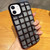 3D Grid Glitter Paper Phone Case