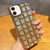 3D Grid Glitter Paper Phone Case