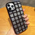 3D Grid Glitter Paper Phone Case