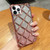 3D Diamond Lattice Laser Engraving Glitter Paper Phone Case