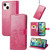 Four-leaf Clasp Embossed Buckle Leather Phone Case