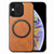 Solid Color Leather Skin Back Cover Phone Case