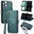 Geometric Zipper Wallet Side Buckle Leather Phone Case