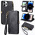 Geometric Zipper Wallet Side Buckle Leather Phone Case