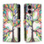 Colored Drawing Pattern Zipper Phone Leather Case
