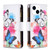 Colored Drawing Pattern Zipper Phone Leather Case