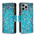 Colored Drawing Pattern Zipper Phone Leather Case