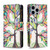 Colored Drawing Pattern Zipper Phone Leather Case