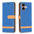 Color Block Denim Texture Leather Phone Case