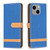 Color Block Denim Texture Leather Phone Case