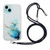 Hollow Marble Pattern TPU Shockproof Phone Case with Rope