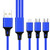 2 PCS ZZ034 USB To 8 Pin + USB-C / Type-C + Micro USB 3 In 1 Fast Charging Cable, Style: