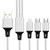 2 PCS ZZ034 USB To 8 Pin + USB-C / Type-C + Micro USB 3 In 1 Fast Charging Cable, Style: