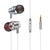 2 PCS TS8 3.5mm In-Ear Metal Wired Control Phone Earphone