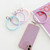 3 PCS Phone Case Silicone Bracelet Keychain Anti-fall Phone Lanyard with Patch