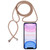 Four-Corner Anti-Fall Trasparent TPU Mobile Phone Case With Lanyard for iPhone