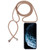 Four-Corner Anti-Fall Trasparent TPU Mobile Phone Case With Lanyard for iPhone
