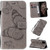 Pressed Printing Butterfly Pattern Horizontal Flip PU Leather Case with Holder & Card Slots & Wallet & Lanyard
