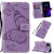 Pressed Printing Butterfly Pattern Horizontal Flip PU Leather Case with Holder & Card Slots & Wallet & Lanyard