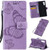 Pressed Printing Butterfly Pattern Horizontal Flip PU Leather Case with Holder & Card Slots & Wallet & Lanyard