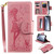 Woman and Cat Embossed Horizontal Flip Leather Case, with Wallet & Holder & Card Slots & Photo Frame & Mirror & Lanyard