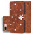 Calf Pattern Diamond Mandala Double Folding Design Embossed Leather Case with Wallet & Holder & Card Slots