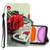 3D Colored Drawing Horizontal Flip PU Leather Case with Holder & Card Slots & Wallet